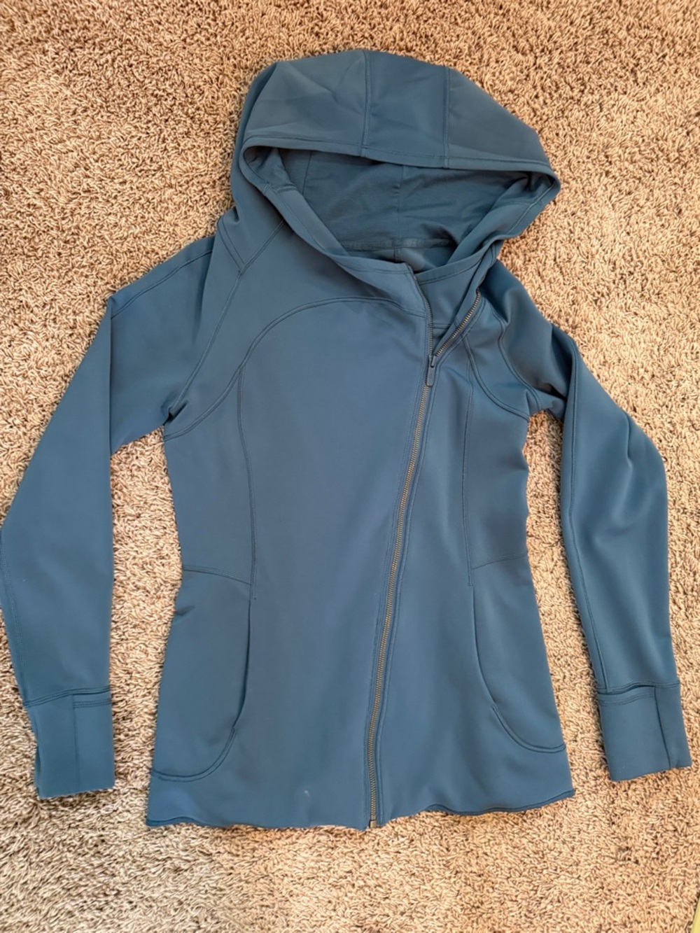 lululemon athletica Teal Hooded Zip Jacket